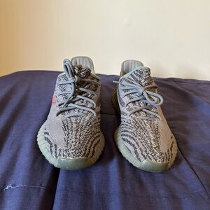 Yeezy Gray and Black Sneakers